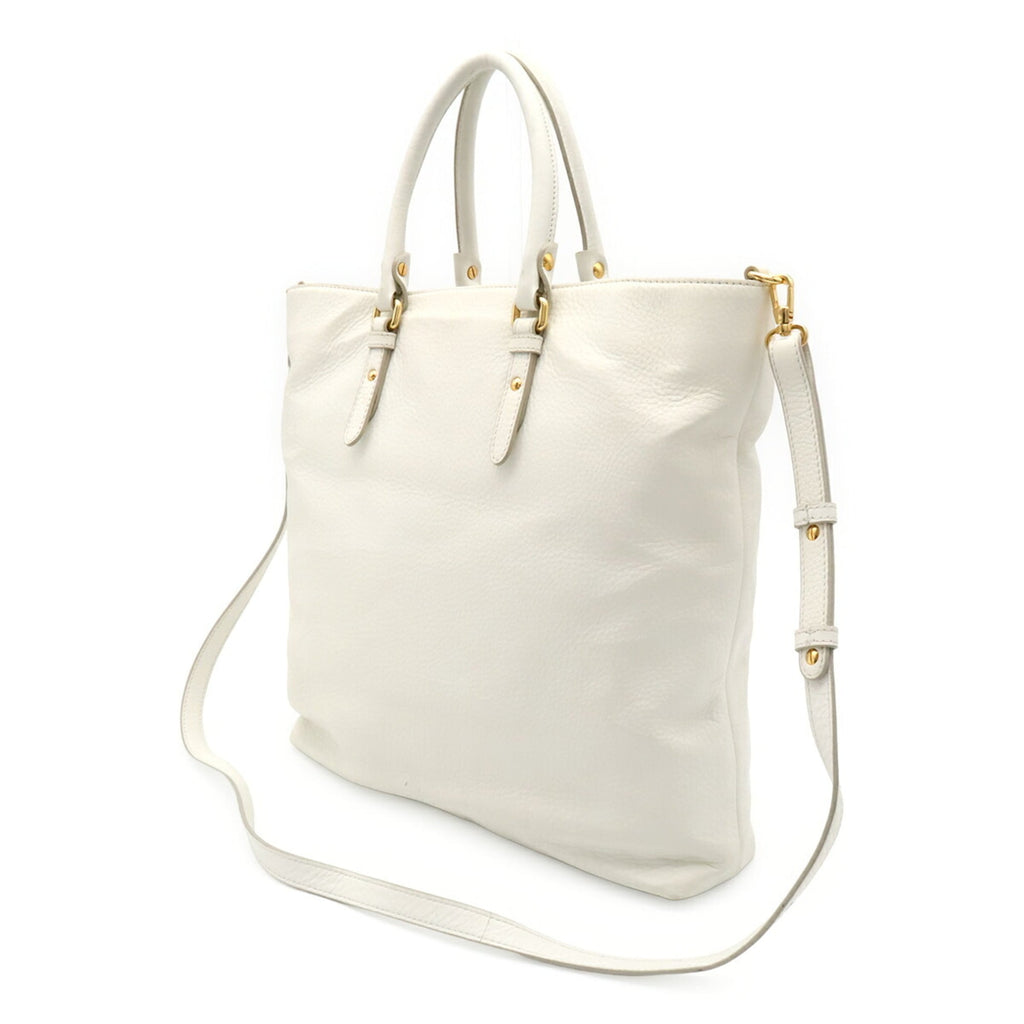 Versace Leather Shoulder Bag Tote Bag (Pre-Owned)