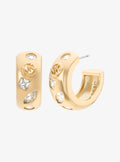 Cubic Zirconia Huggie Earrings