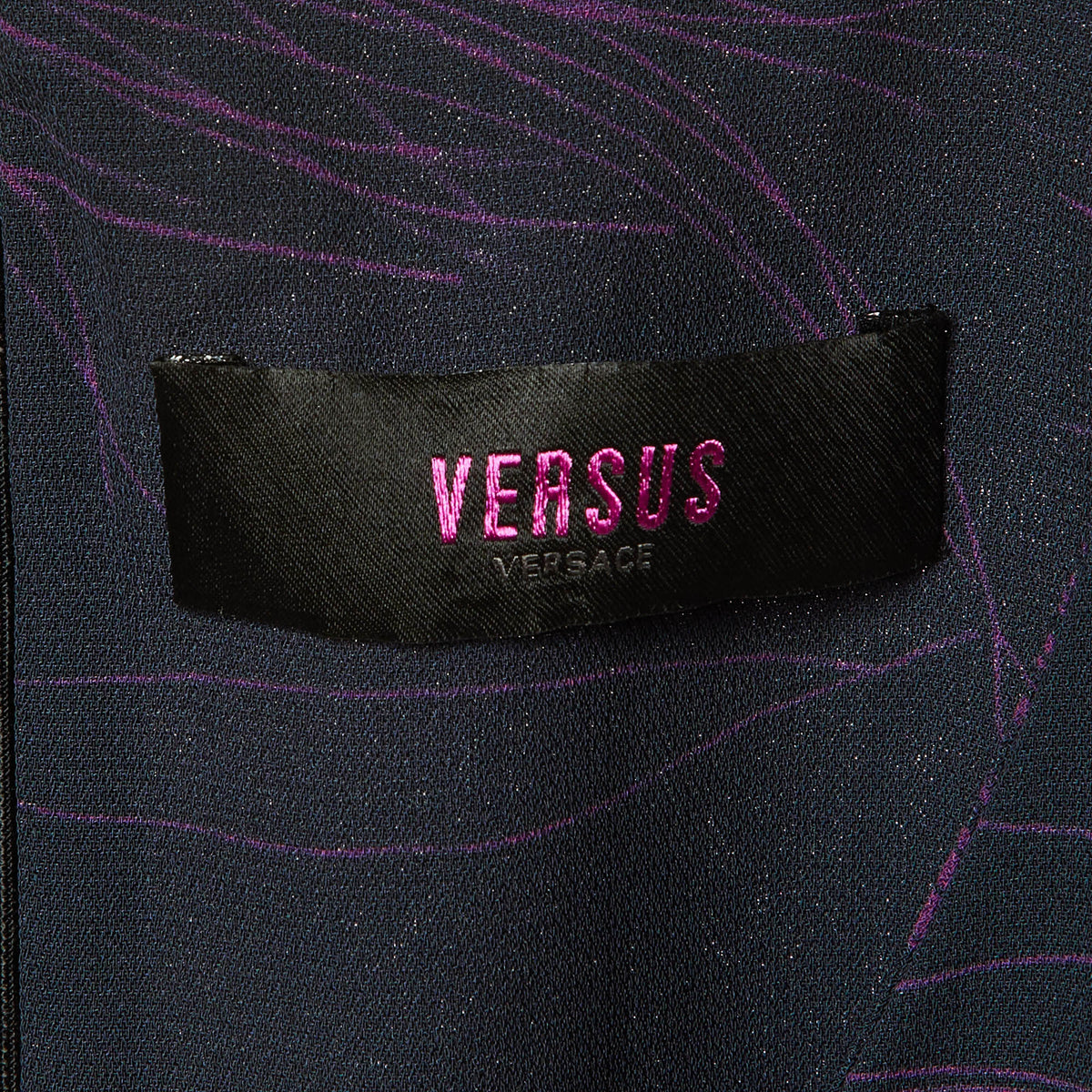 Versus Versace Navy Blue Crepe Sleeveless Dress