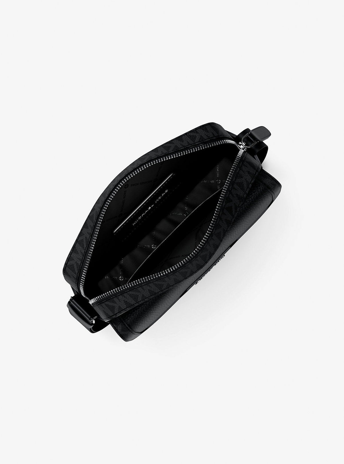Cooper Medium Pebbled Leather and Signature Logo Camera Crossbody Bag