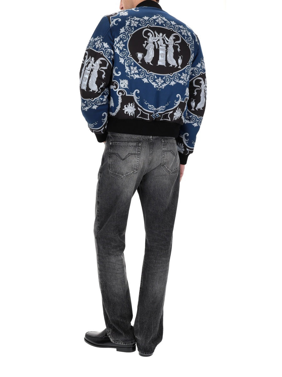 Reversible Classical Motifs Bomber Jacket