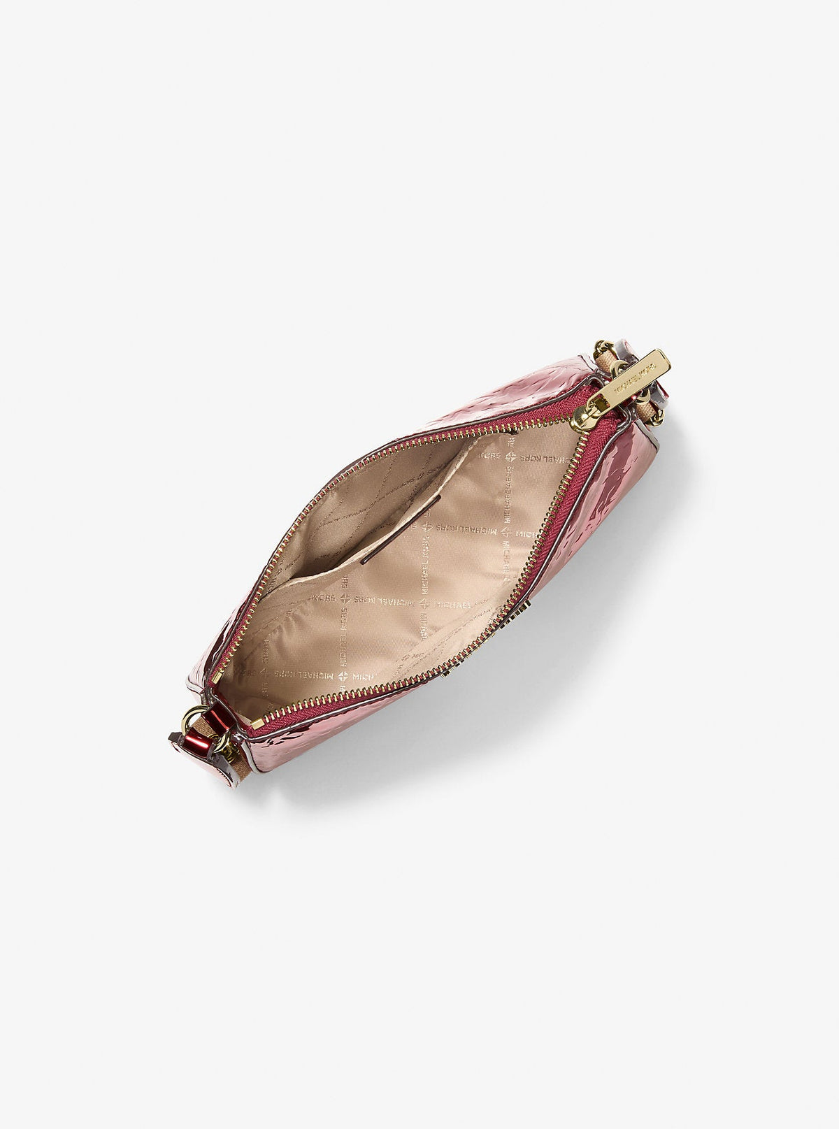 Jet Set Small Metallic Logo Debossed Crossbody Bag with Case for Apple Airpods Pro