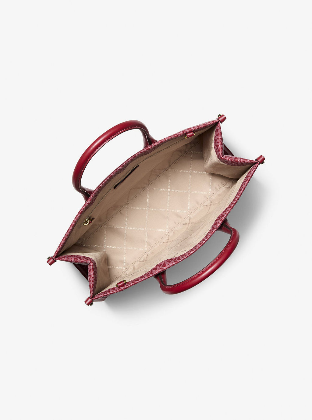 Mirella Medium Metallic Signature Logo Tote Bag