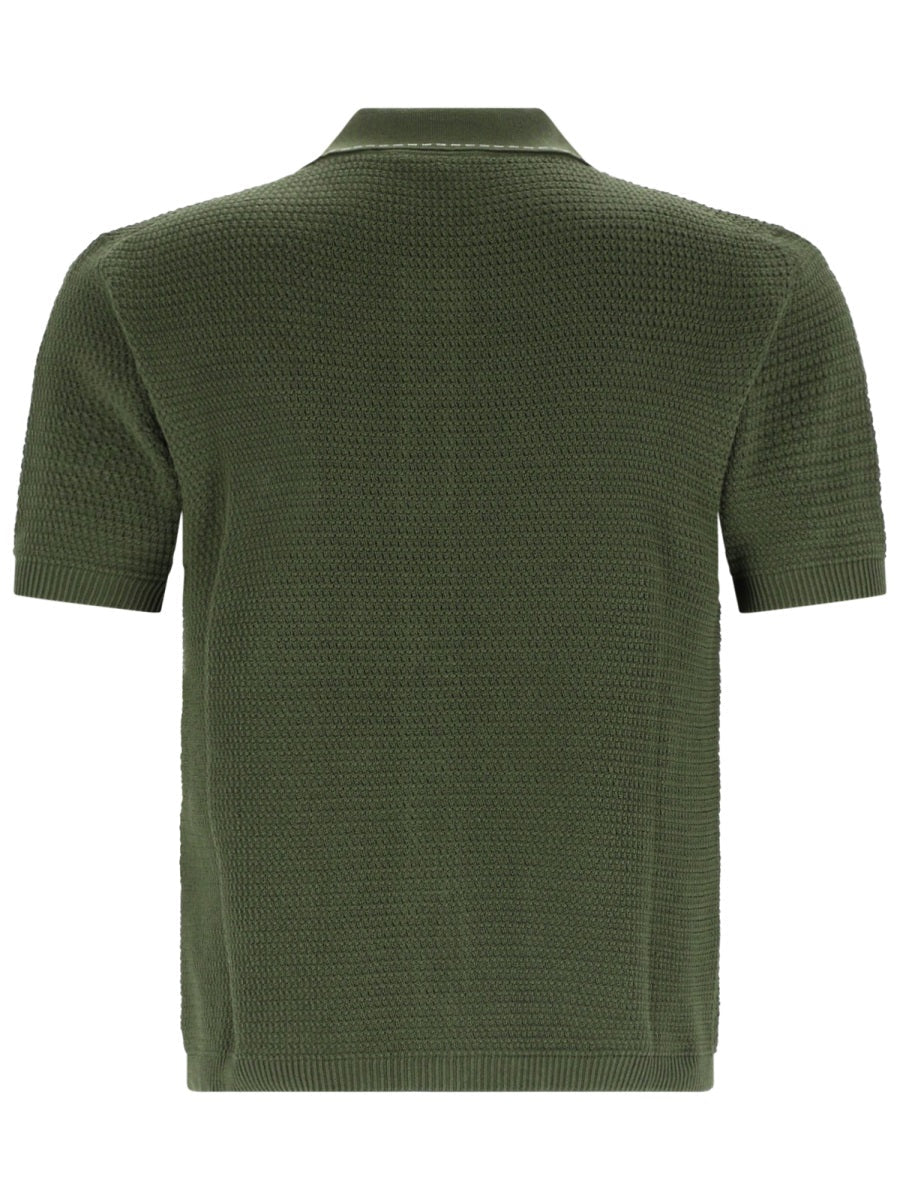 Short-Sleeved Cropped Knit Shirt