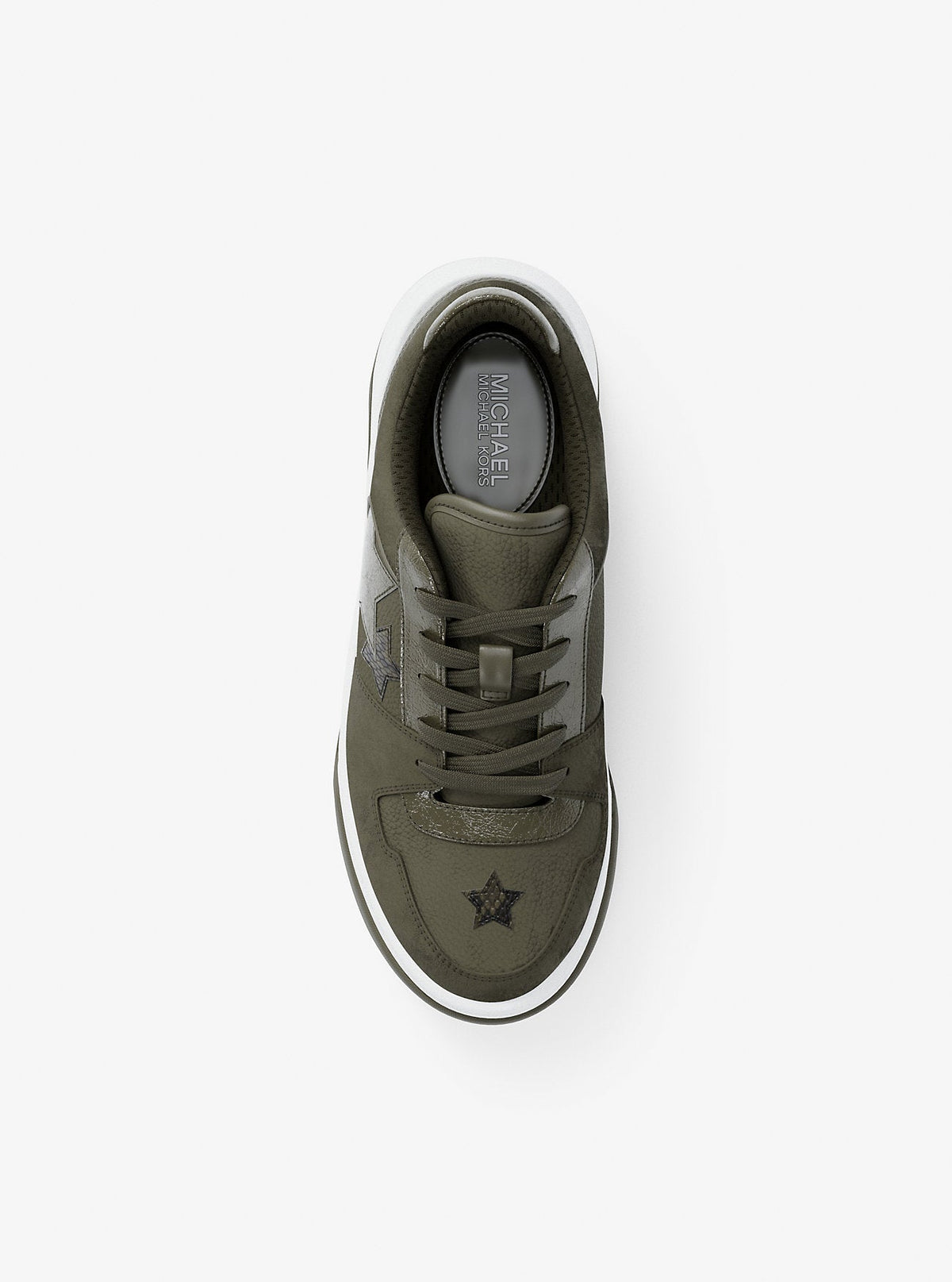 Lexi Embellished Mixed-Media Sneaker