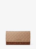 Jet Set Large Signature Logo Tri-Fold Wallet