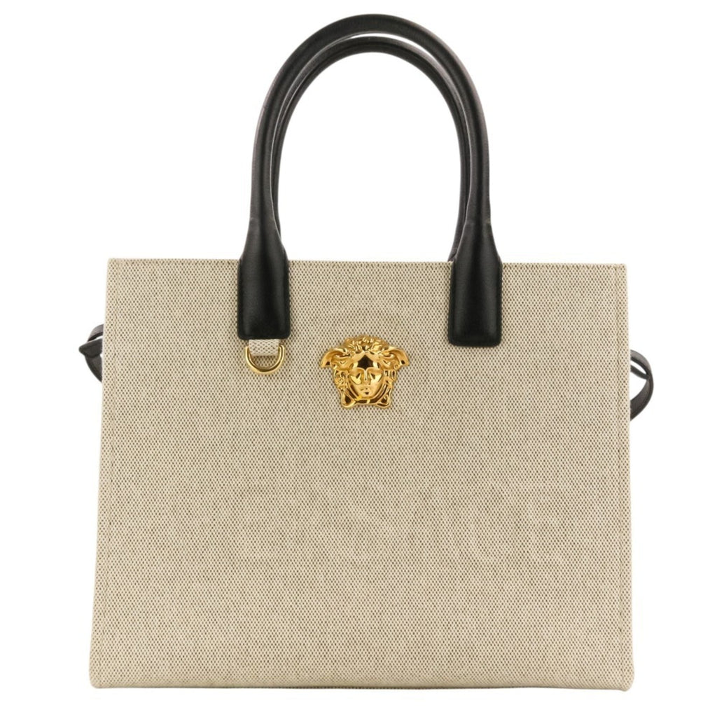 Versace Cotton Handbag Tote Bag (Pre-Owned)