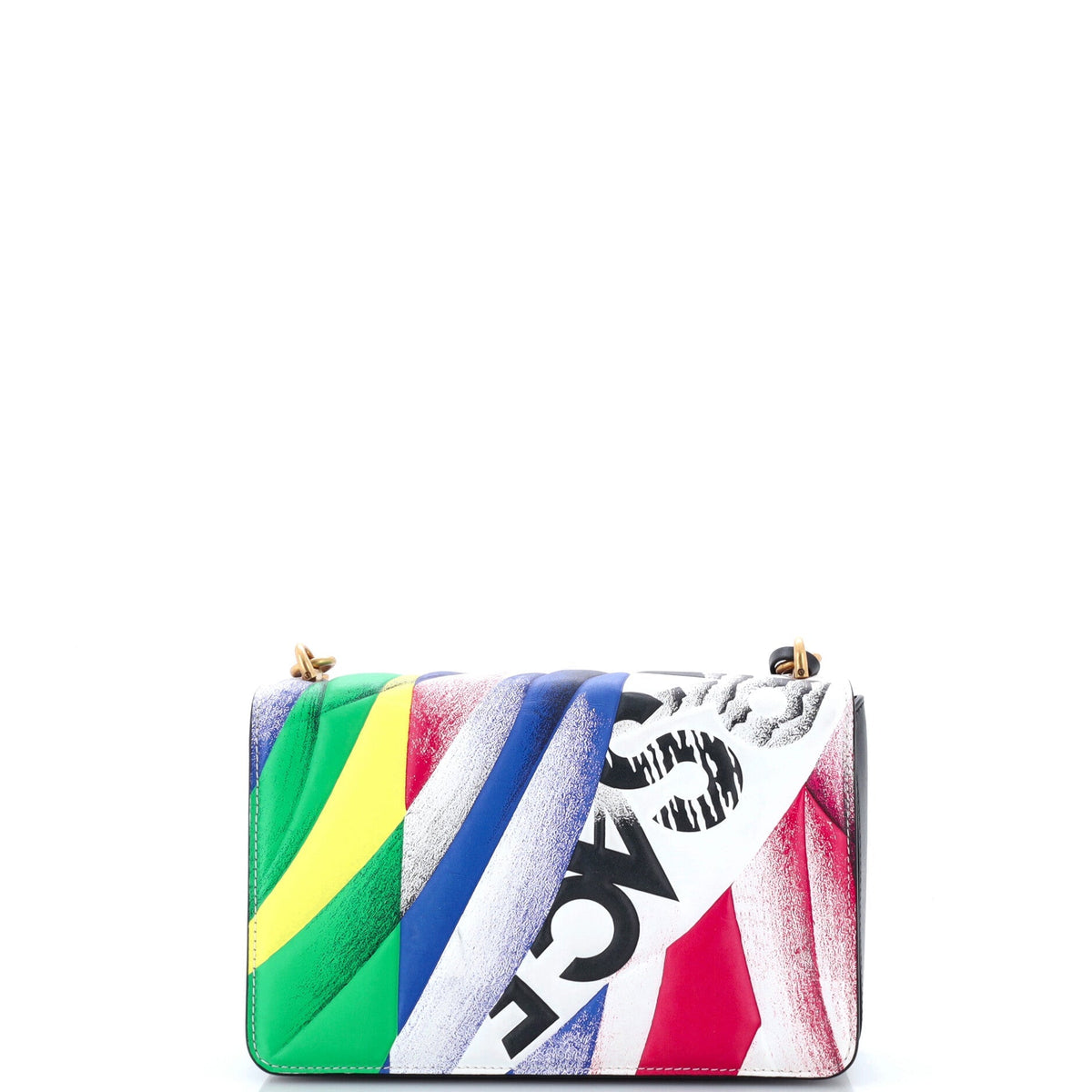 Medusa Padlock Icon Flap Bag Printed Leather Medium