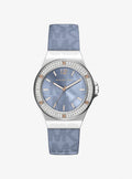 Lennox Pavé Silver-Tone and Logo Strap Watch