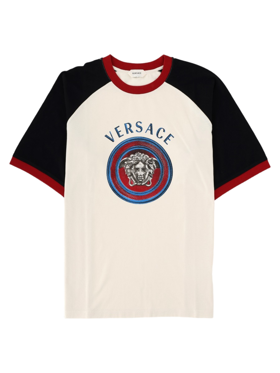Multicolour Short-Sleeve Medusa Cotton T-Shirt