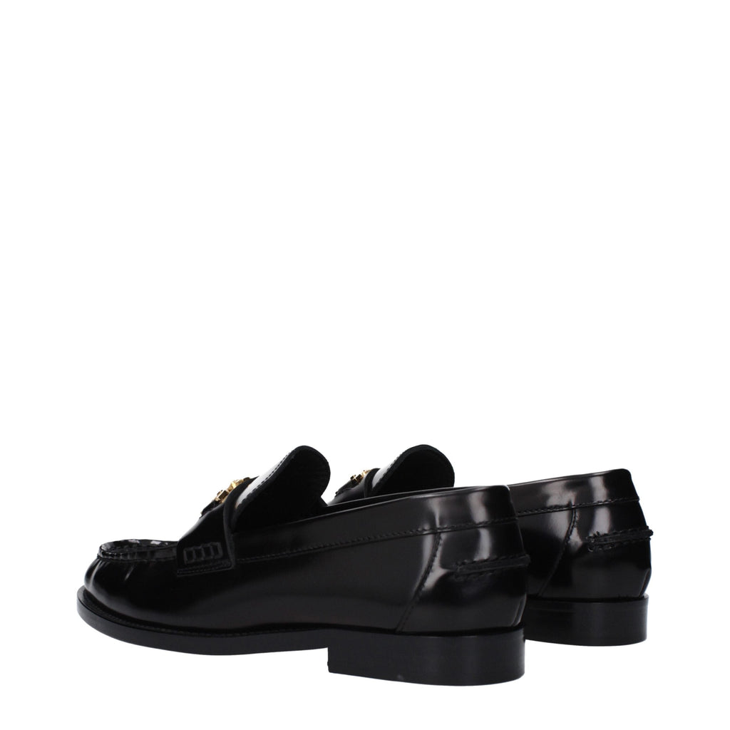 Versace Leather Slip-On Women's Loafers