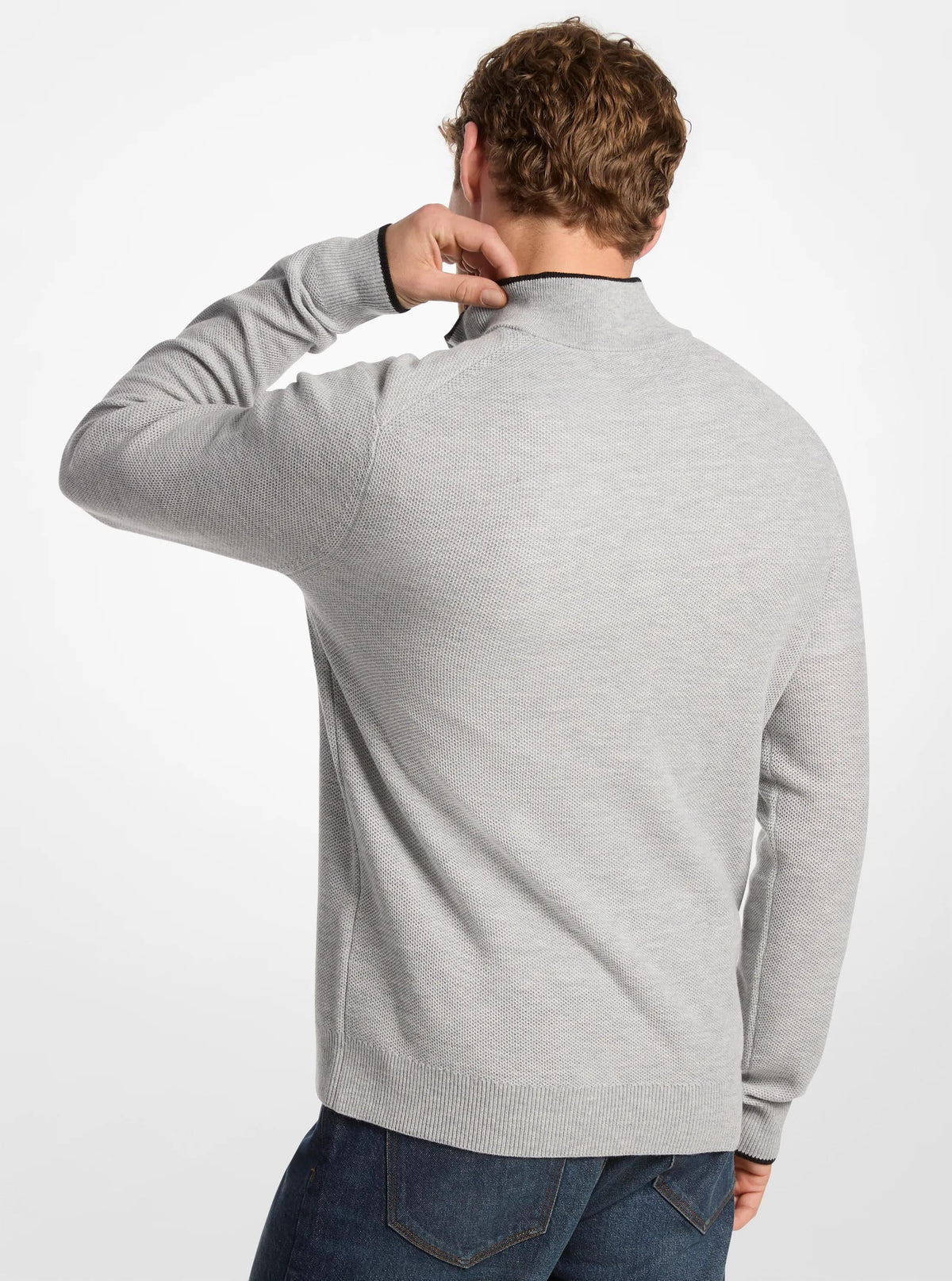 Wool Blend Quarter-Zip Sweater
