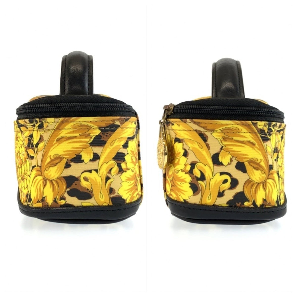 Versace yellow Pvc Handbag Pouch Vanity Bag (Pre-Owned)