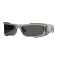 Versace Sunglasses Rectangle Full Rim, Black Frame And Dark Grey Lens Ve4446Gb1/87