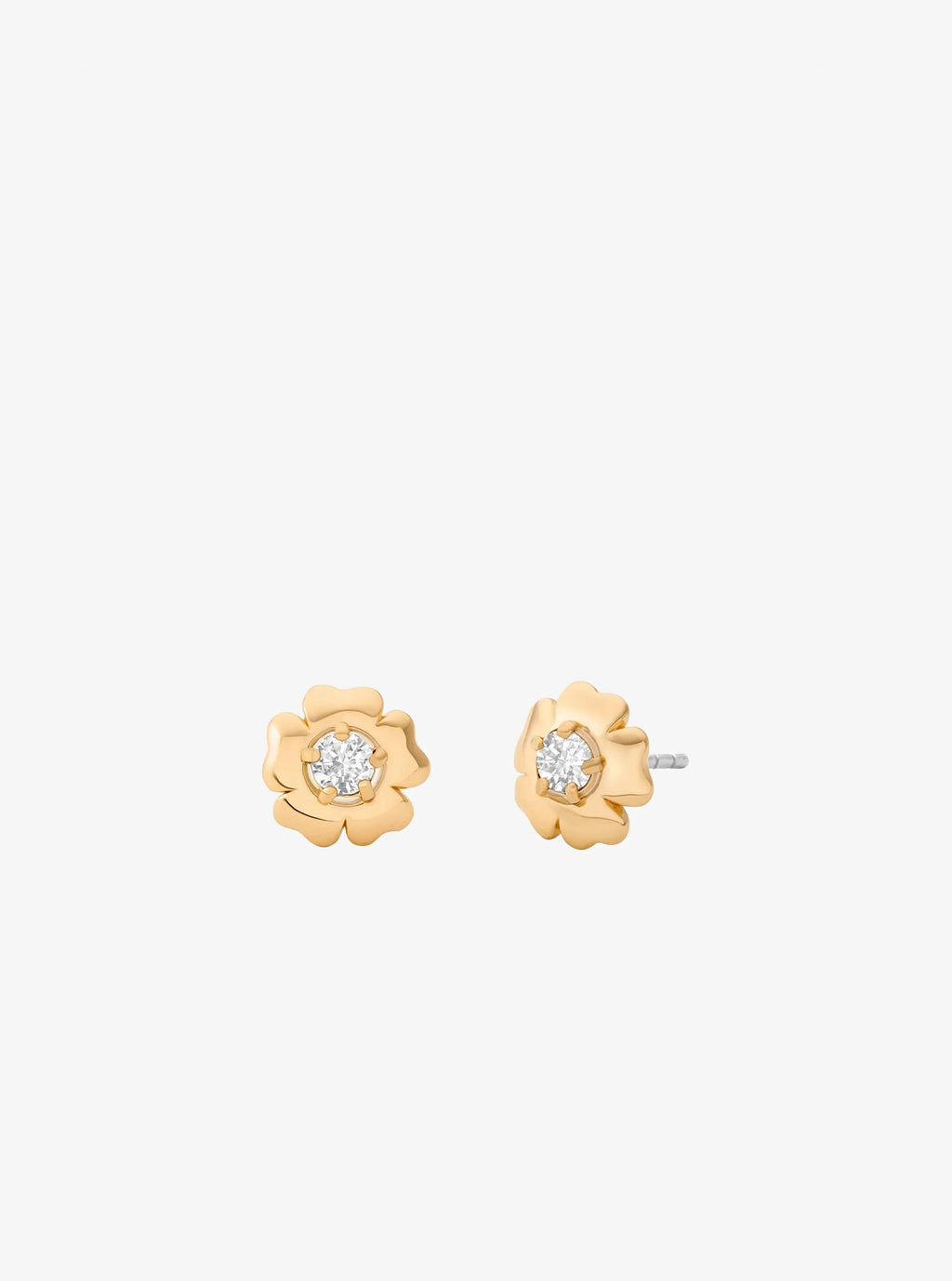 Pavé Flower Charm Bracelet and Stud Earrings Jewelry Set