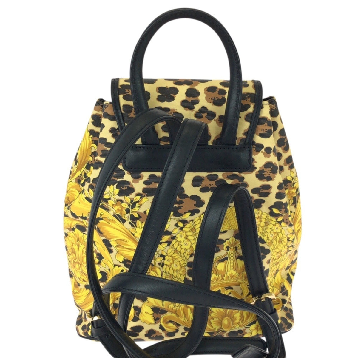 Versace yellow Pvc Leather Backpack (Pre-Owned)