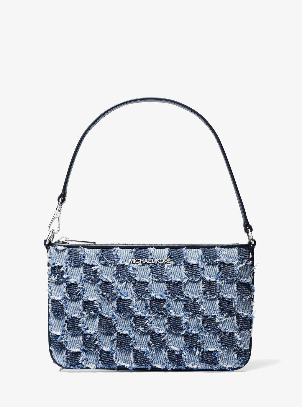Jet Set Travel Small Patchwork Denim Convertible Wristlet