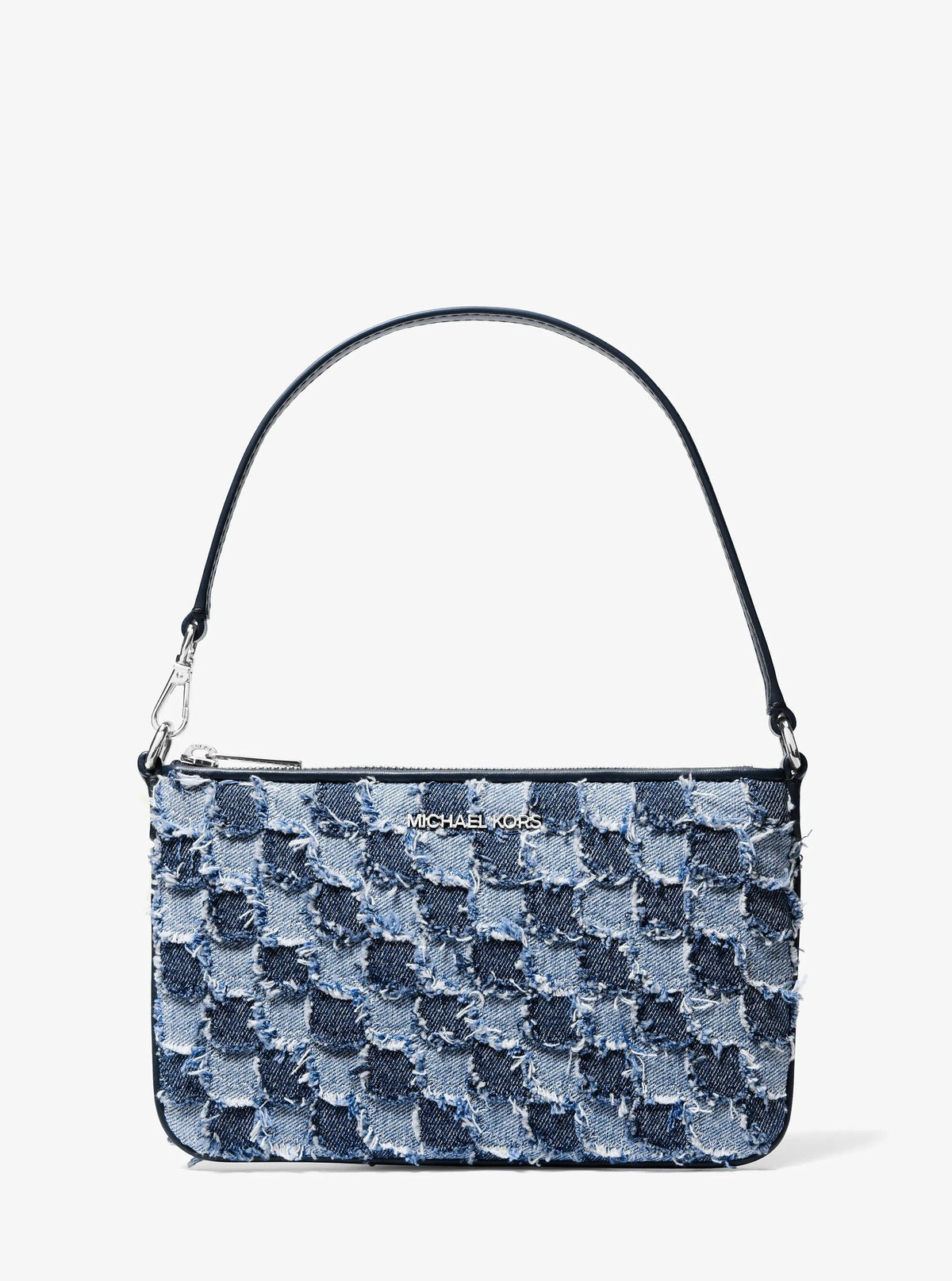 Jet Set Travel Small Patchwork Denim Convertible Wristlet
