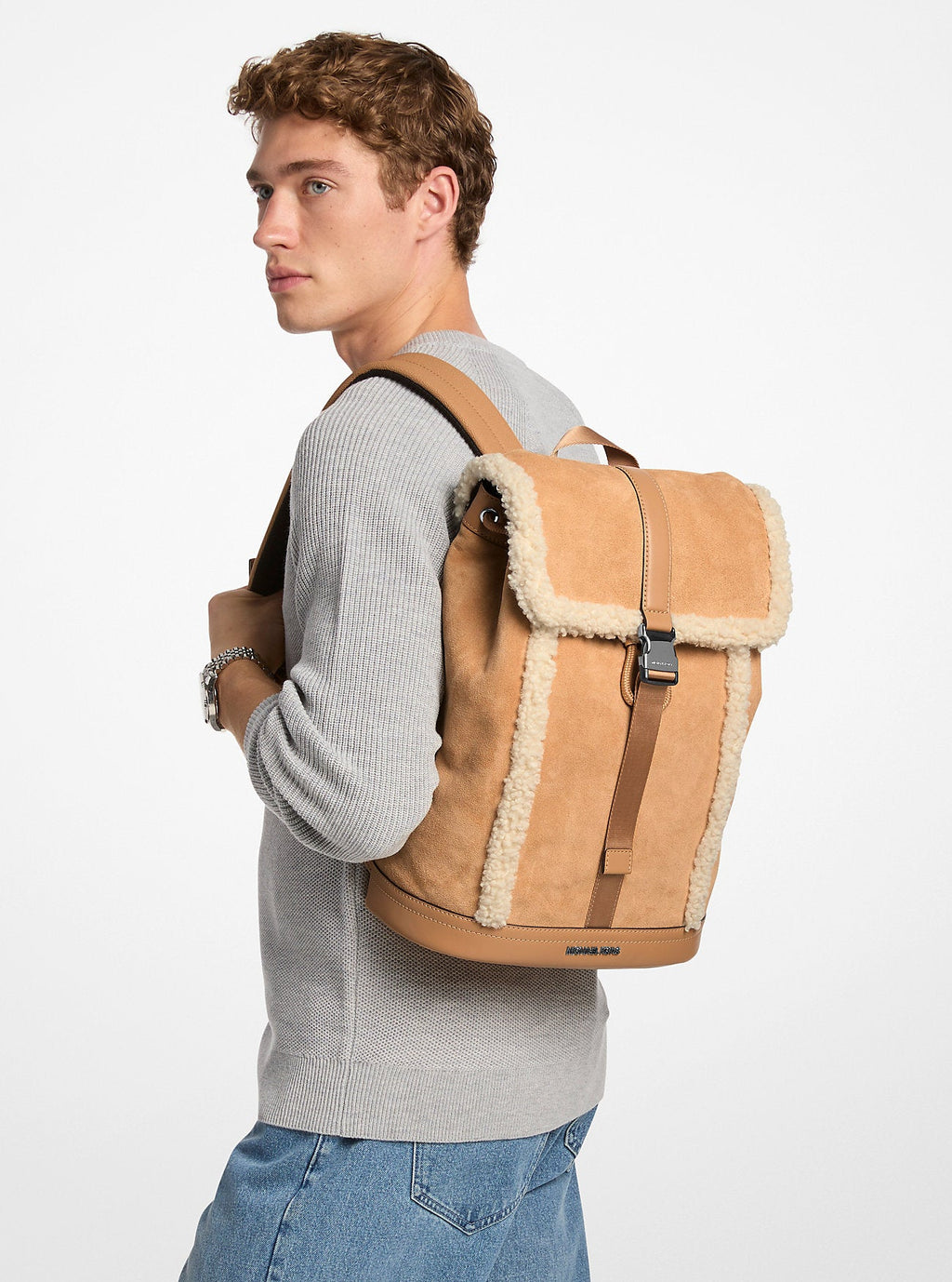 Cooper Suede and Sherpa Backpack