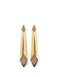 Gold Crystal Geometric Earrings