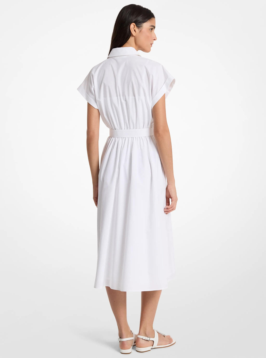 Cotton Poplin Midi Dress