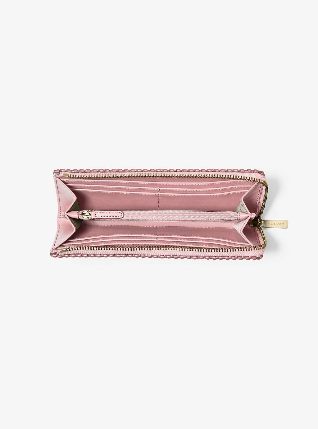 Jet Set Travel Large Pebbled Leather Quarter-Zip Wallet