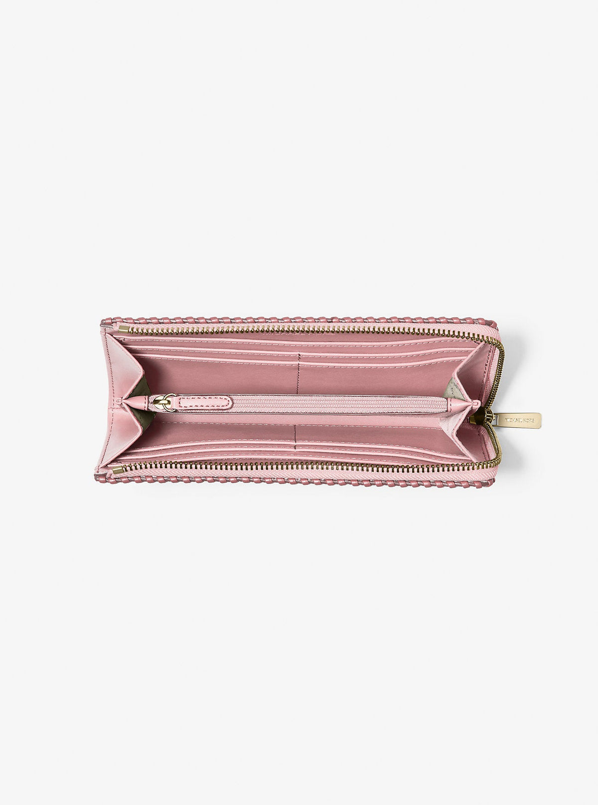 Jet Set Travel Large Pebbled Leather Quarter-Zip Wallet