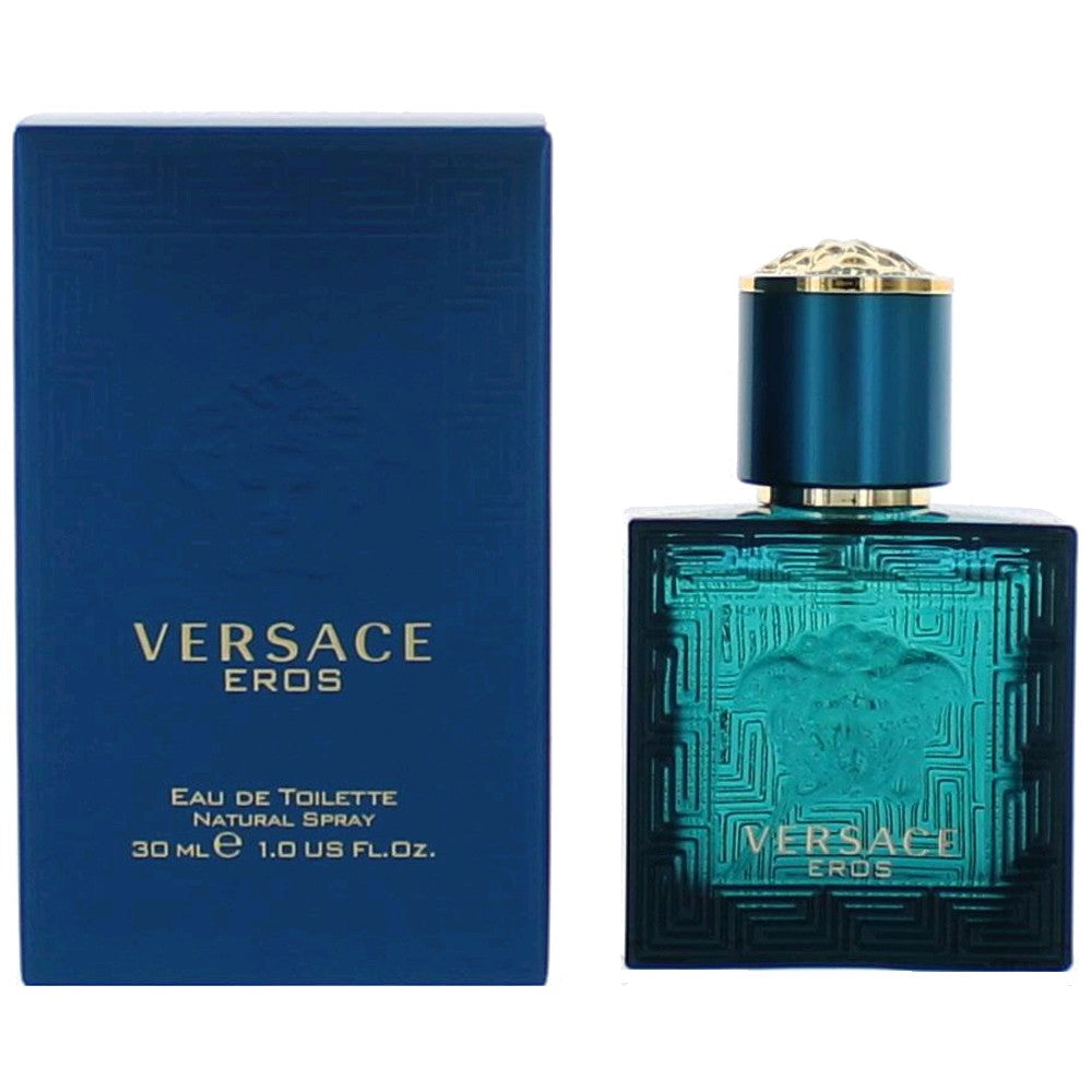 Combo 2pcs Eros by Versace, 1 oz EDT Spray for Men