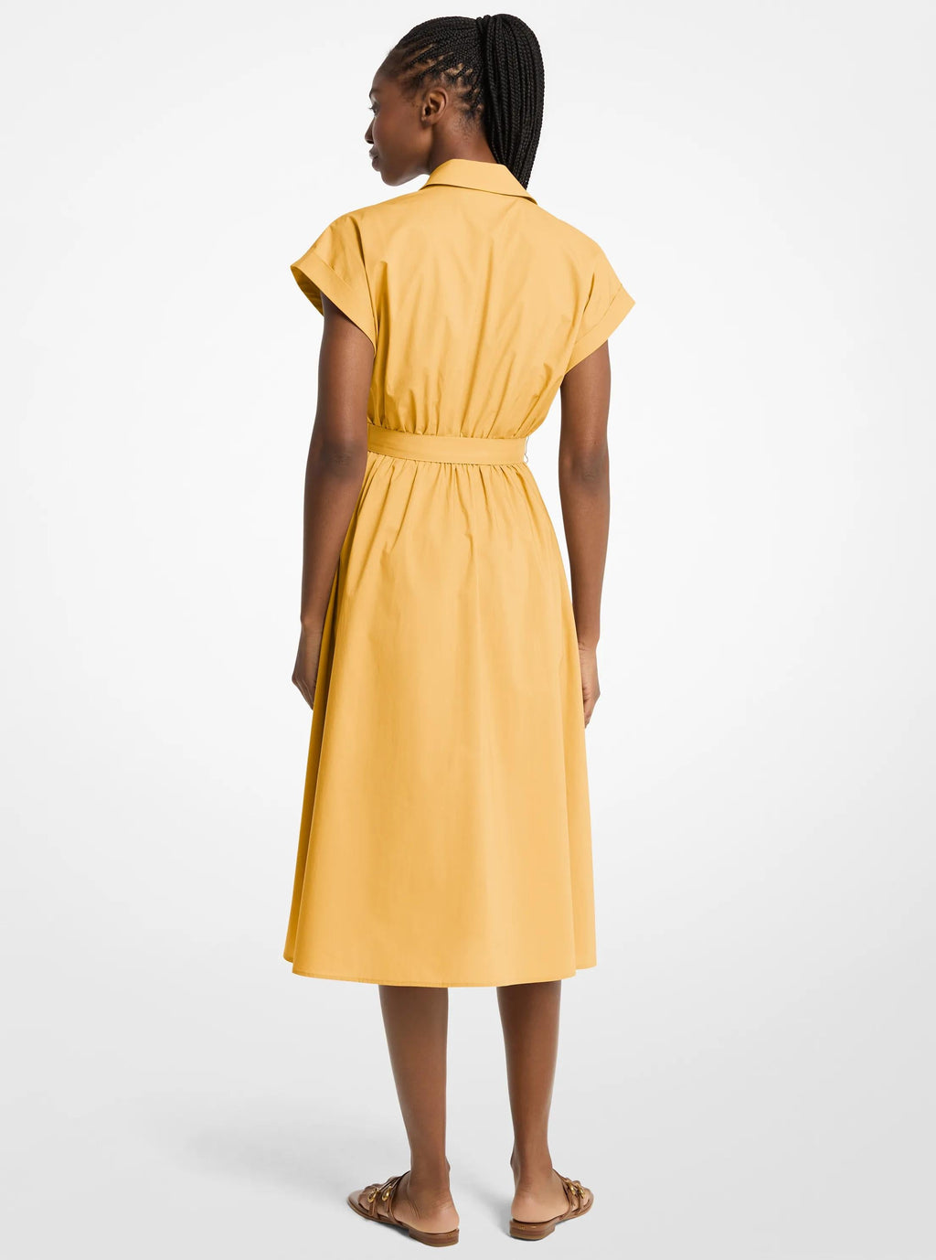 Cotton Poplin Midi Dress