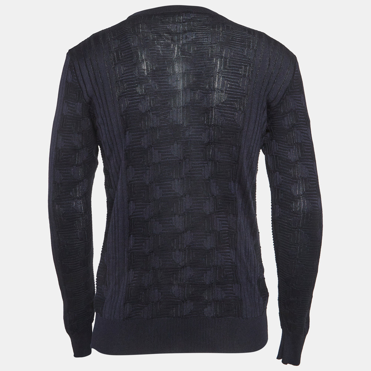 Versace Navy Blue Knit Sweatshirt