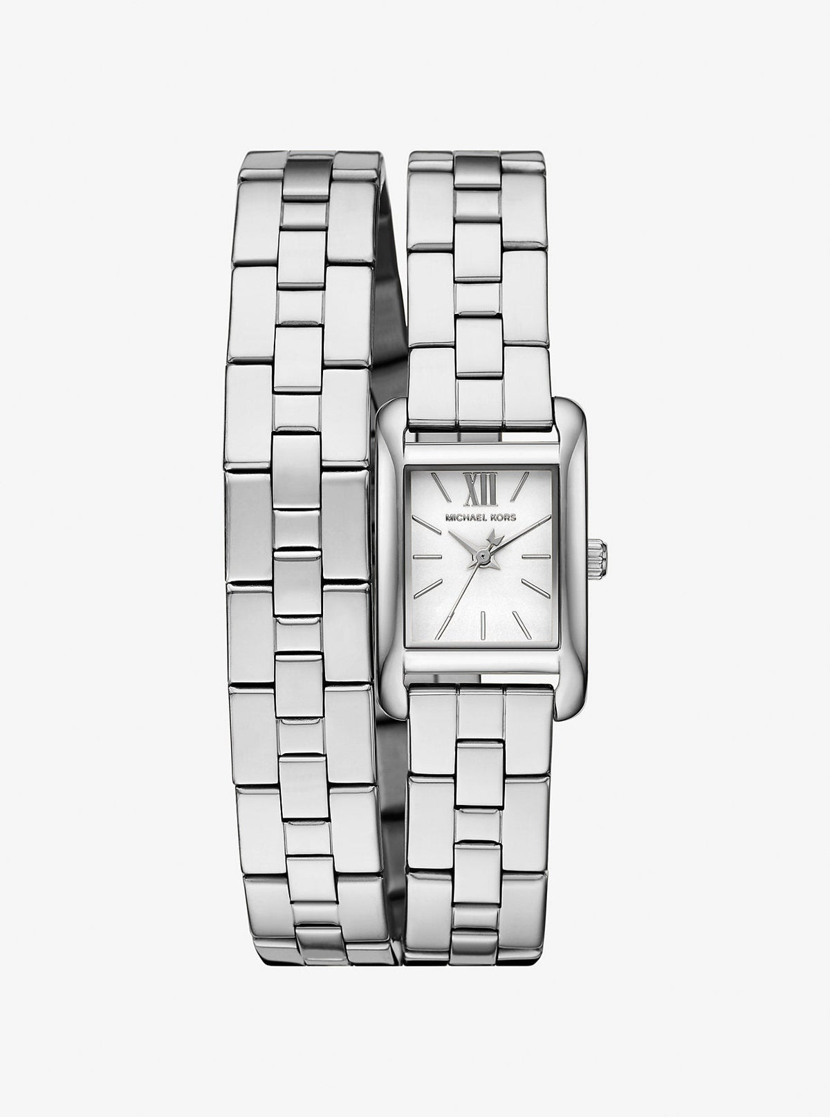 Mini Monroe Silver-Tone Double Wrap Watch