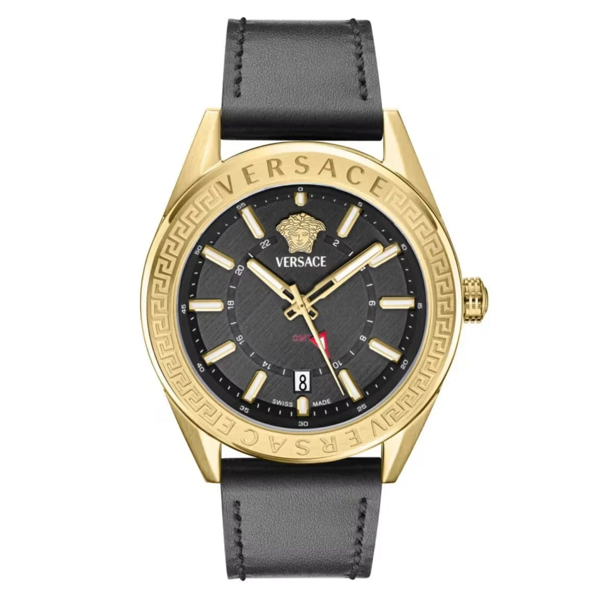 Versace Men's V-Code Black Dial Watch