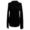 Versace Ribbed Twisted Sweater in Black Wool