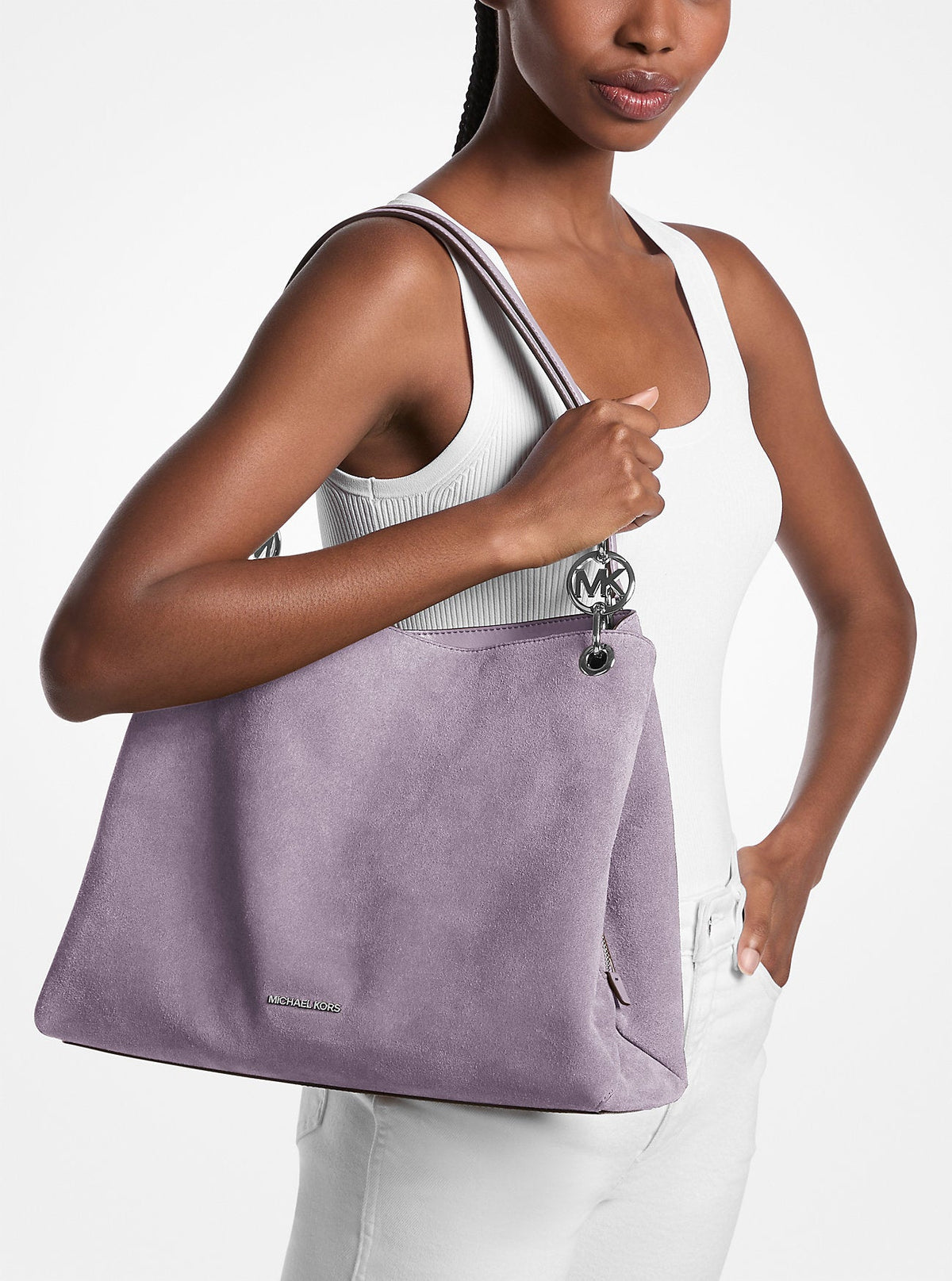 Christina Large Suede Shoulder Bag