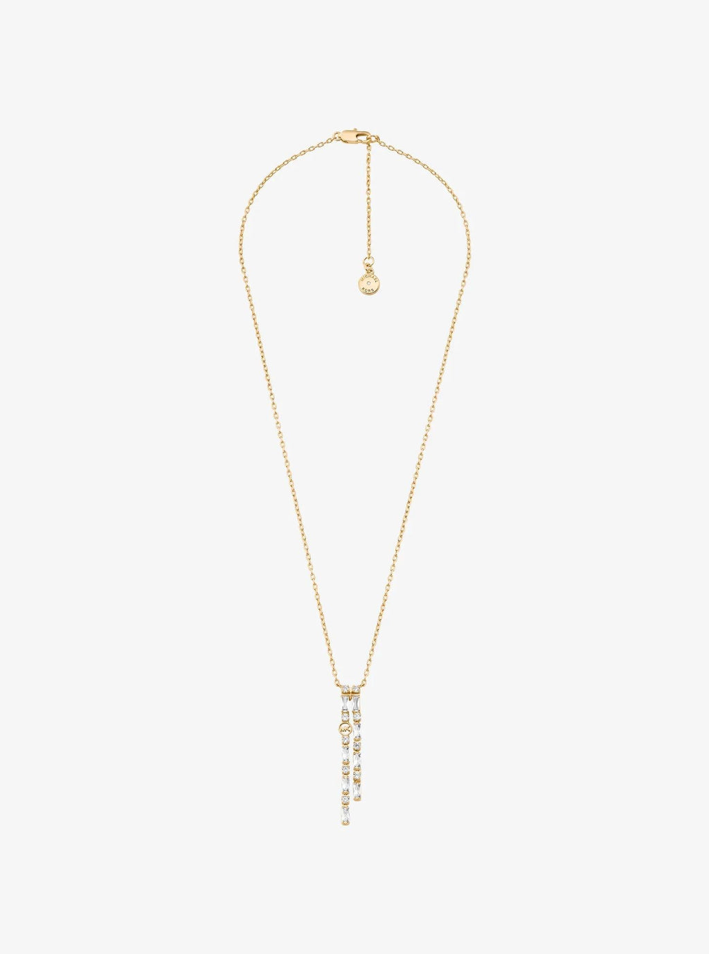 Pavé Baguette Drop Necklace