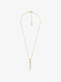 Pavé Baguette Drop Necklace