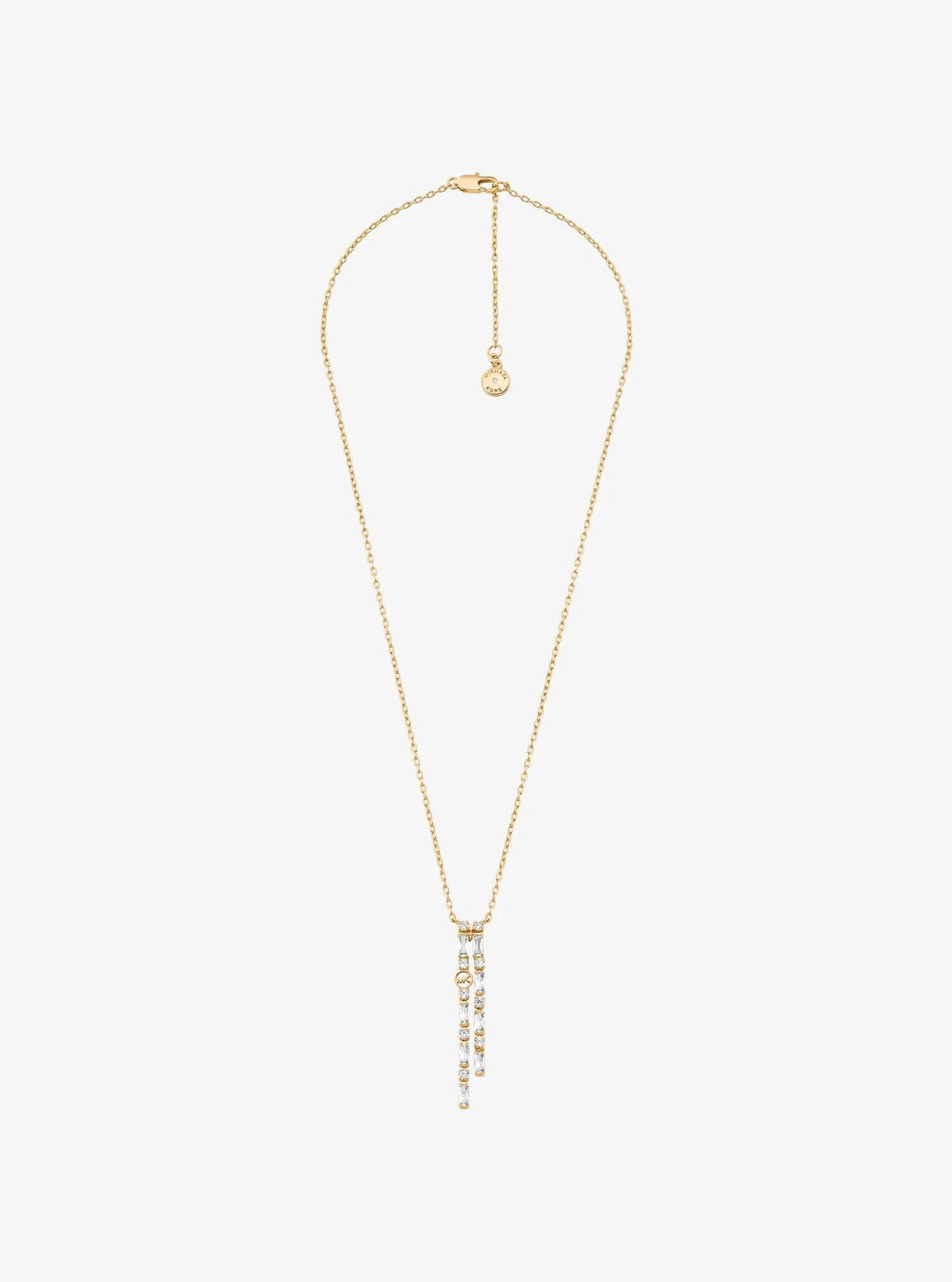 Pavé Baguette Drop Necklace