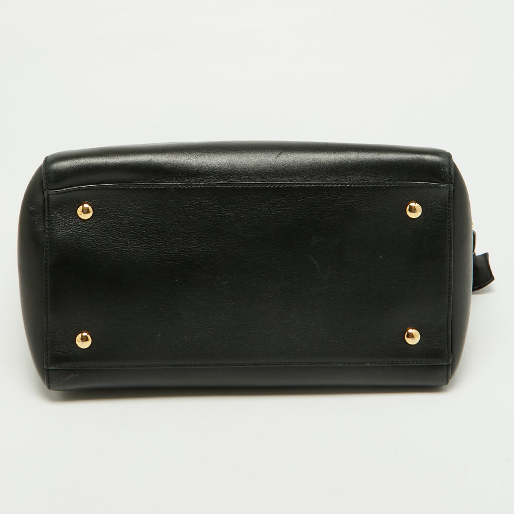 Versace Medusa Black Leather Tote