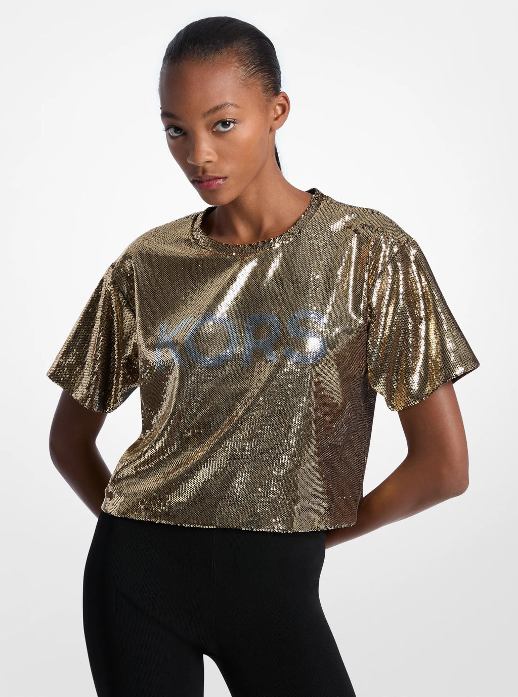 KORS Sequined Boxy T-Shirt