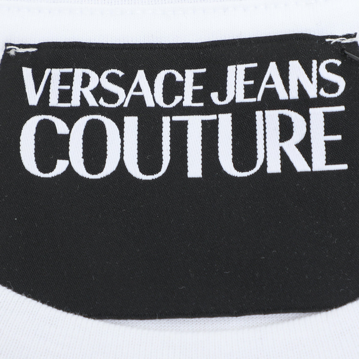 Versace Jeans Couture White/gold Jersey Logo Print T-Shirt
