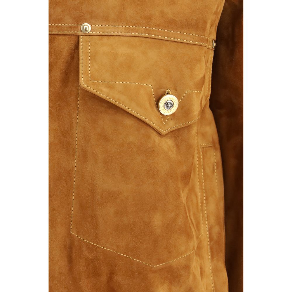 Versace Lamb Ovis Aries Leather Men's Jacket