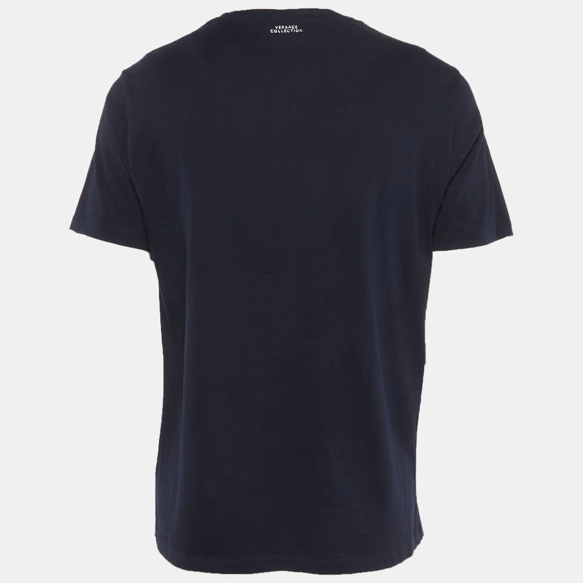 Versace Collection Black Medusa Head Printed Cotton Crewneck T-Shirt