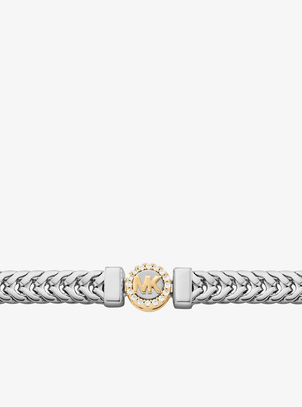 Pavé Logo Foxtail Chain Necklace