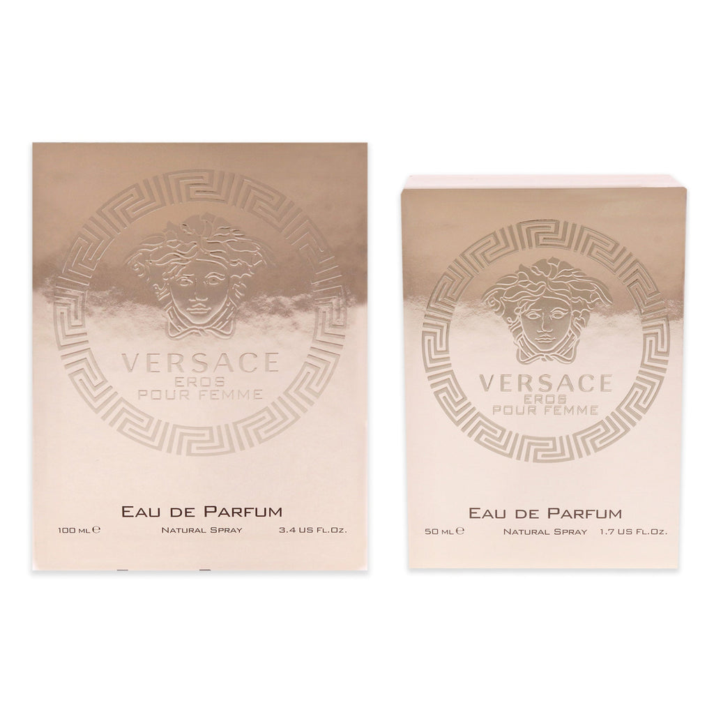 Versace Eros Pour Femme Kit by Versace for Women - 2 Pc Kit 3.4oz EDP Spray, 1.7oz EDP Spray
