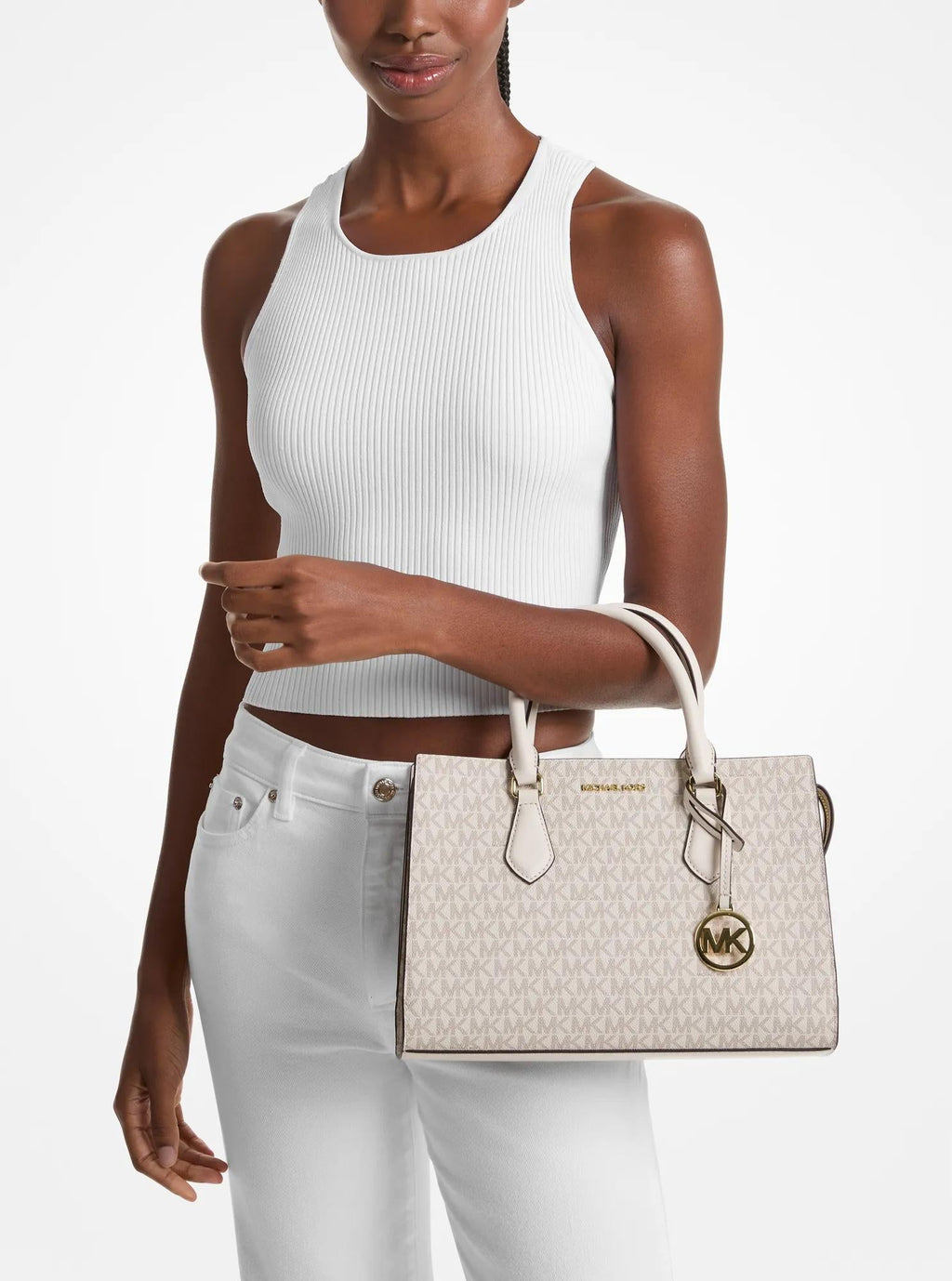 Michael Kors Outlet Sheila Medium Logo Satchel