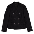 Versace Crop Double-Breasted Wool Blazer