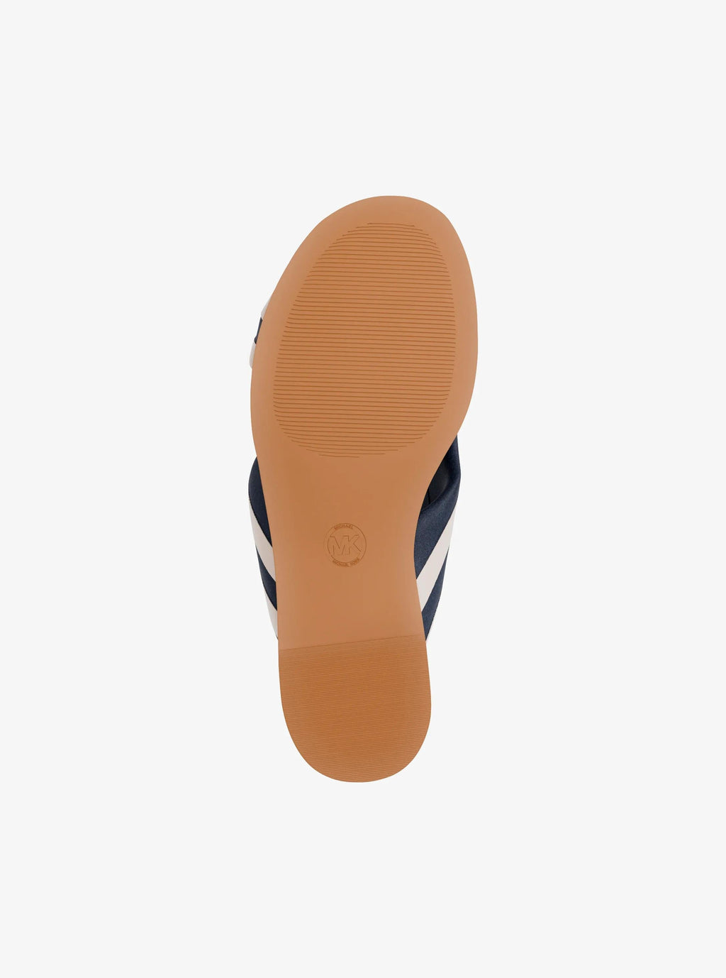 Elena Striped Linen Blend Slide Sandal
