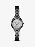 Petite Aspyn Pavé Black-Tone Watch