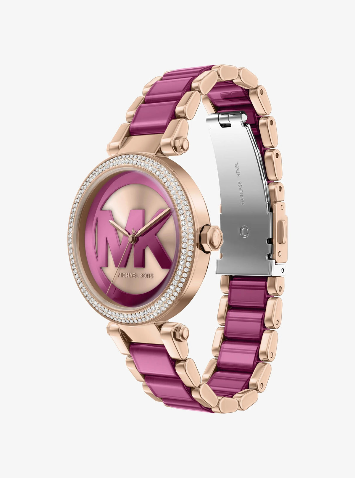 Oversized Parker Pavé Pink-Tone Watch