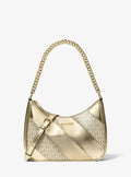 Jet Set Travel Large Metallic and Signature Logo Convertible Crossbody Bag